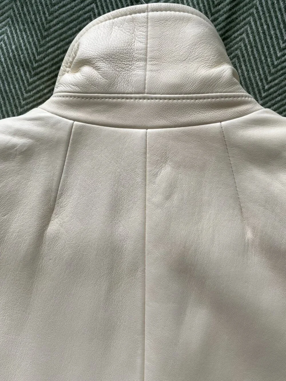 J. Crew Collection Alfie Leather Blazer in Ivory Size 4 NWT